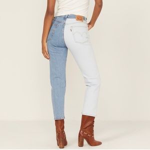 Levi's Women's 501 Original Selvedge Two-Tone High Rise Cropped Jeans 26W X 26L